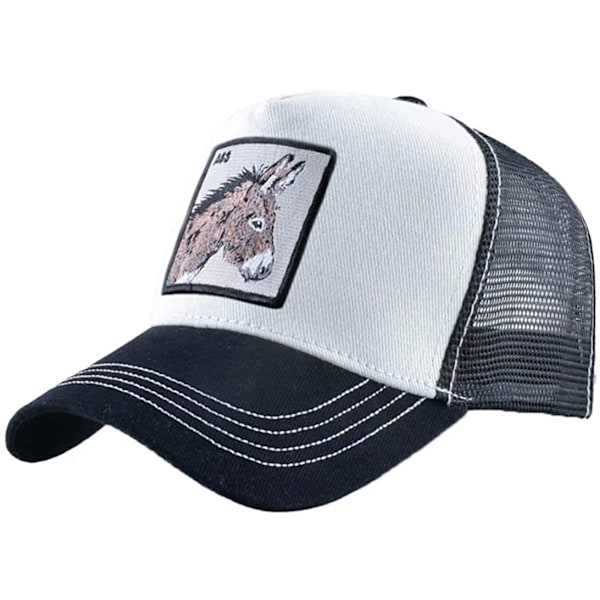 Unisex Animal Mesh Trucker Hat Snapback Broderad Patch Baseball Caps, LV-WE