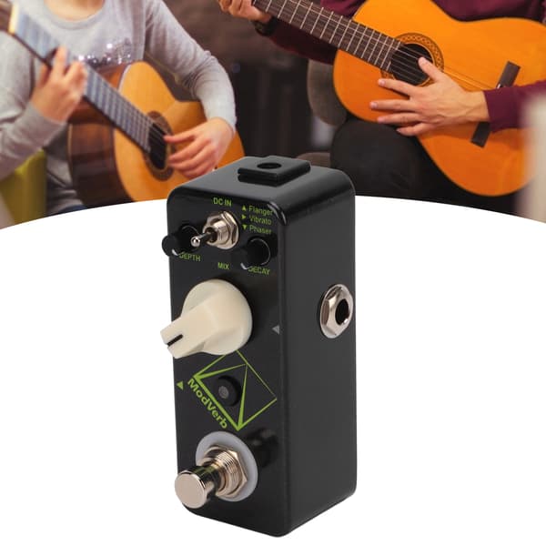 Modulation Reverb Pedal Elektrisk Guitar Single Block Effector 3 Modes Metal Shell DC9V
