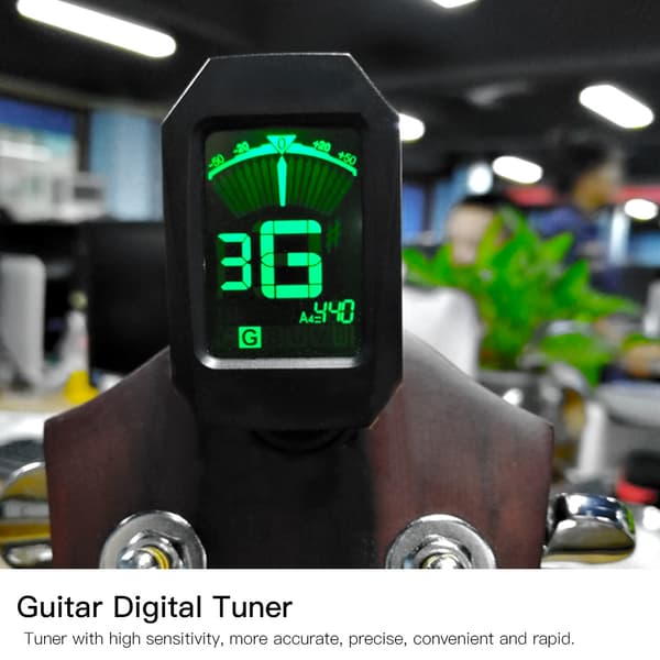 Clip-on digital LCD-stämmare kromatisk elektrisk gitarr bas tillbehör delar