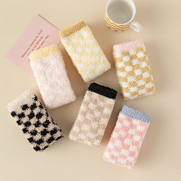 Naisten pörröiset sukat, lämpimät ja pörröiset, plushiset tossusukat, pehmeät ja mukavat talviset nukkumissukat