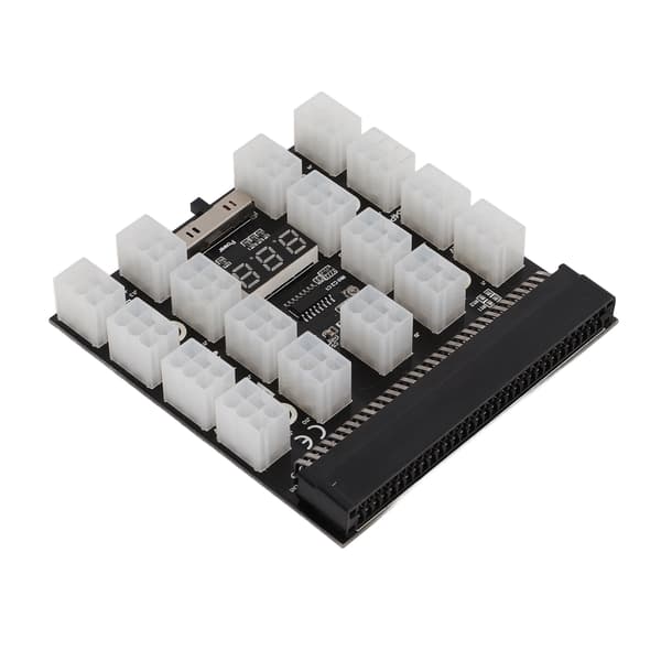 Breakout Board Strømforsyning Server Adapter 17 Porte 6 Pin LED Spændingsdisplay Tilbehør
