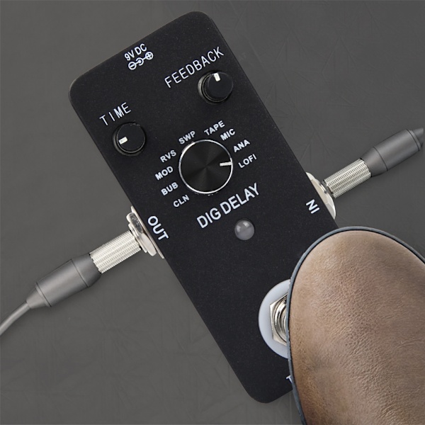 Elektrisk guitar delay effektpedal med 9 delay effekter Musikinstrument tilbehør