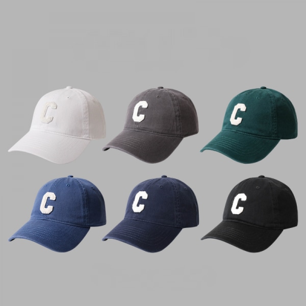 Dotpet C-Word All-Match Soft Top Baseball Cap Couple Peak Cap Trend (Hvit)