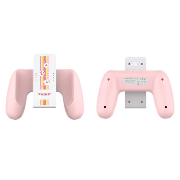 Laddningsgrepp för Nintendo Switch & Switch OLED Joy Con Grip Speltillbehör med Laddningsindikator Rosa/Svart