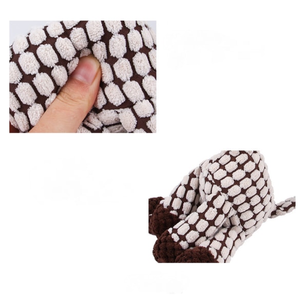 Hundelegetøj med lyd, molar træning Teddy Shiba interaktivt kæledyr majs æsel (Beige)