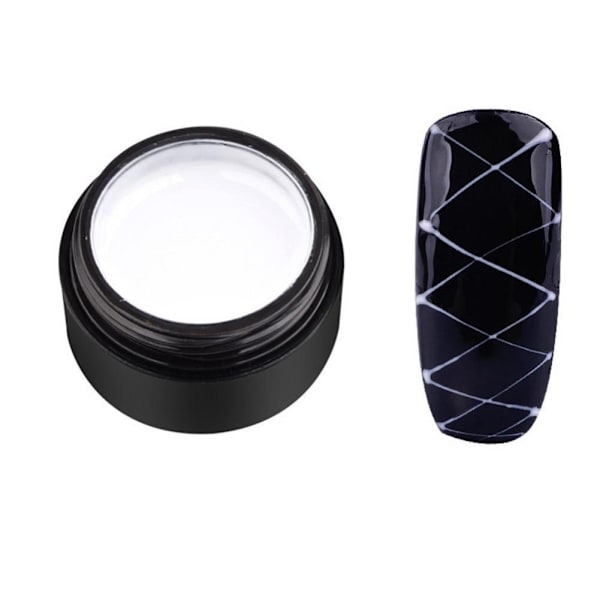 5ML ritningslinje polsk nagelgel punktlinjer målningslack dra silkeslim (vit)