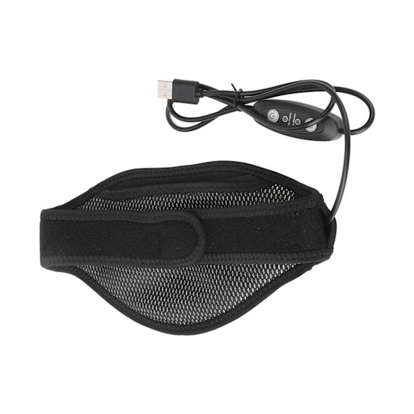 Opvarmning Nakkemassager 5 Gear Vibrationsmassage Vaskbar USB Opvarmet Nakke Wrap til Hjemmebrug Kontorarbejde