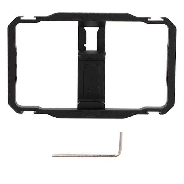 Smartphone Video Rig Filmmaking Vlogging Case Phone Video Stabilizer Grip Tripod Mount Med Kallskofästen 1/4 Trådgränssnitt