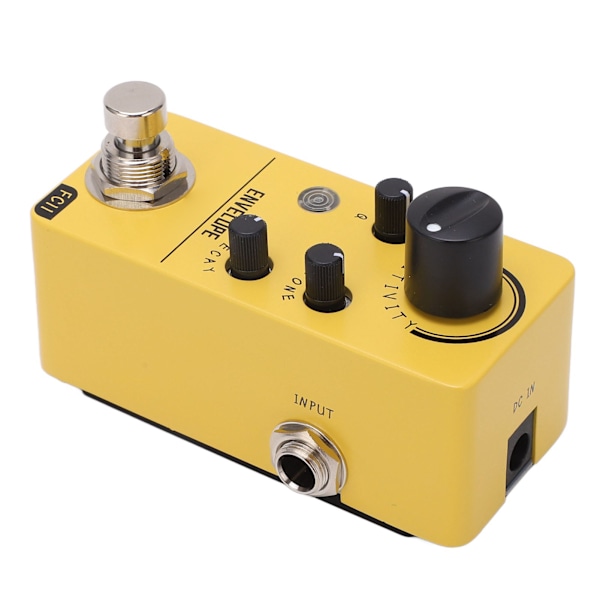 Gul liten elektrisk gitarr effektpedal varm naturlig dynamisk simulerad mini bas effektpedal ersättning