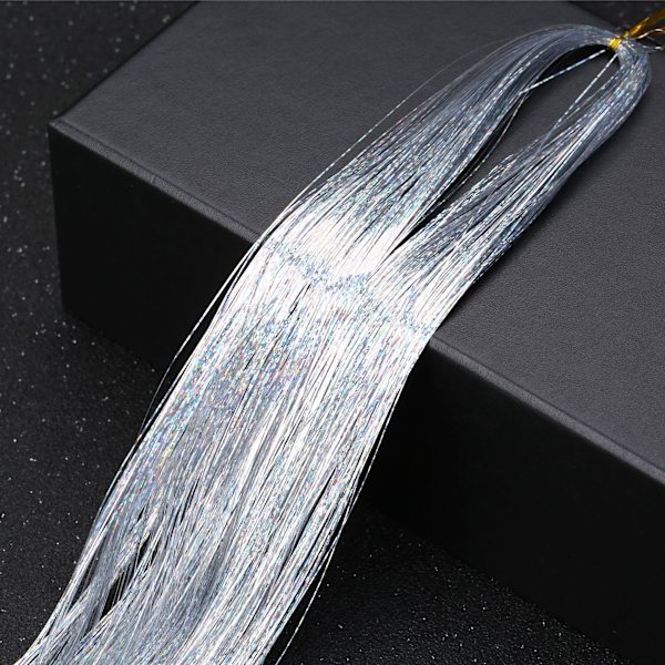 36 tum Hårglitter Glittrande Glitter Tinsel Fehår Extensions Värmebeständig Fest Höglight