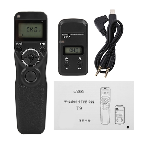 PIXEL T9 Kamera Fjärrkontroll Timer Controller Slutarkabel för Sony A7M3 A72 A7R2 A7S2 A7 A7