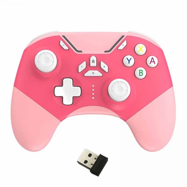 Trådløs spilcontroller til Windows 7 8 10 PC/iPhone/Android/Nintendo Switch /Tesla（Pink）