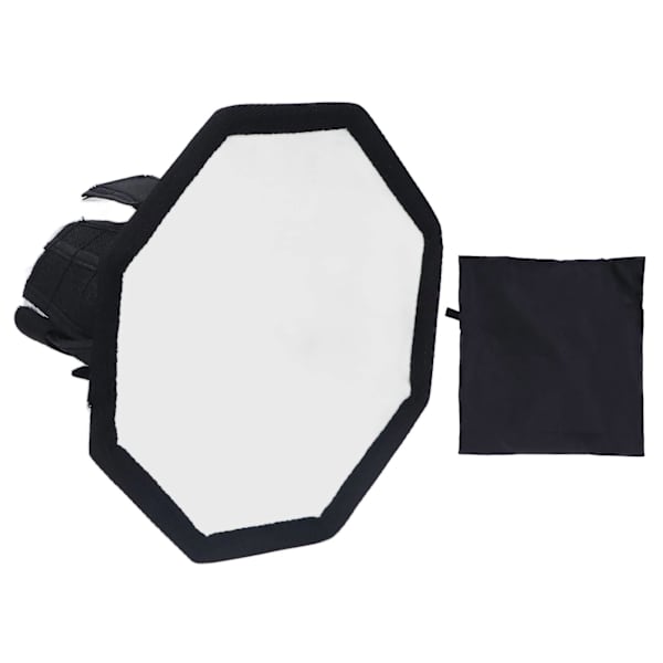 Kamera Softbox Nylon Oktagonal 20cm Fällbar Blixtljus Diffusor Softbox med Förvaringsväska för Fotografering