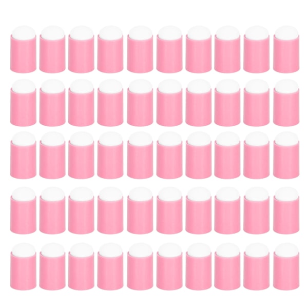 50 st bläckdynor, smetningssvamp, mångsidig, mjuk, flexibel, lättviktig fingersvamp, daubers för hem, nagelsalong, rosa