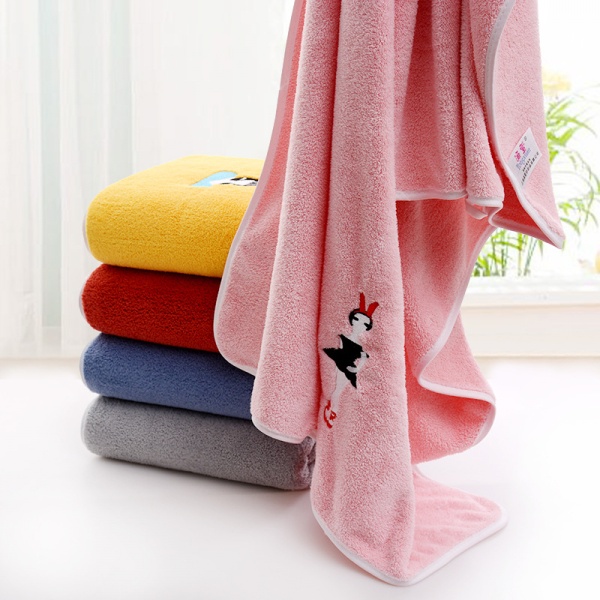 Ultramjuka badlakan 4-pack Snabbtorkande mikrofiber korallfleece Högabsorberande handduk för bad Fitness Citron gul