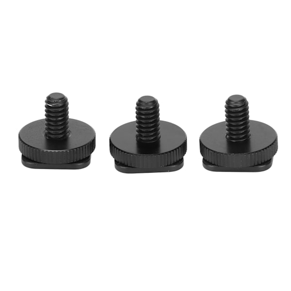 3 st 1/4 tum stativfäste skruv DSLR kamera varm kall sko adapter verktyg för blixtar mikrofon LED-lampa