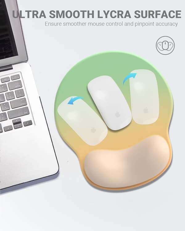 Ergonomisk Musematte med Håndleddstøtte, Komfortabel Musematte Håndleddstøtte, Lindrer Håndleddssmerter Gel Musematte, Sklisikker Gummisokkel Musematte