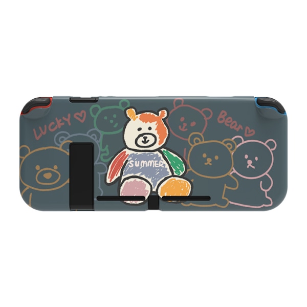 Dokkbar beskyttende deksel for Nintendo Switch, myk TPU-slank deksel for NS-konsoll og Joy-Con-kontrollere