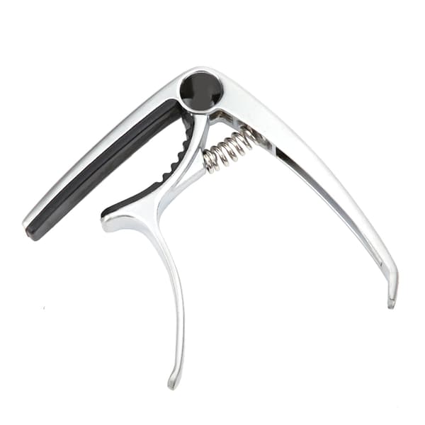 Gitarr Capo Clamp Key Tuner Zinklegering för Folk Gitarr Musikinstrument TillbehörSilver