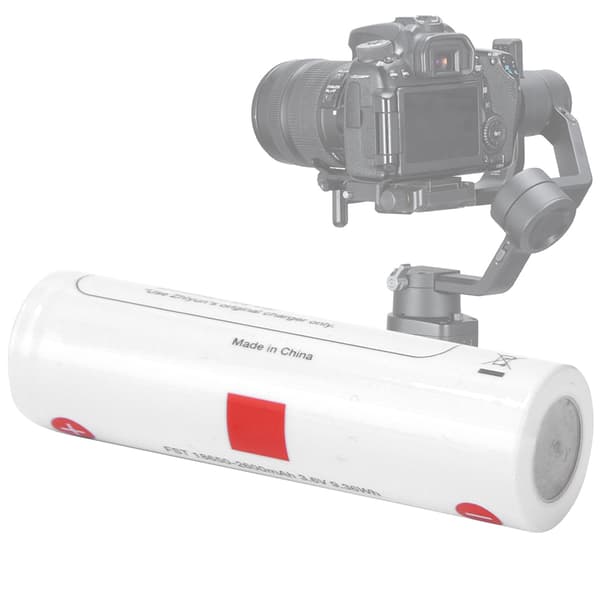 Tre 18650 oppladbare litiumbatterier tilbehør 2600mAh for stabilisator hvit