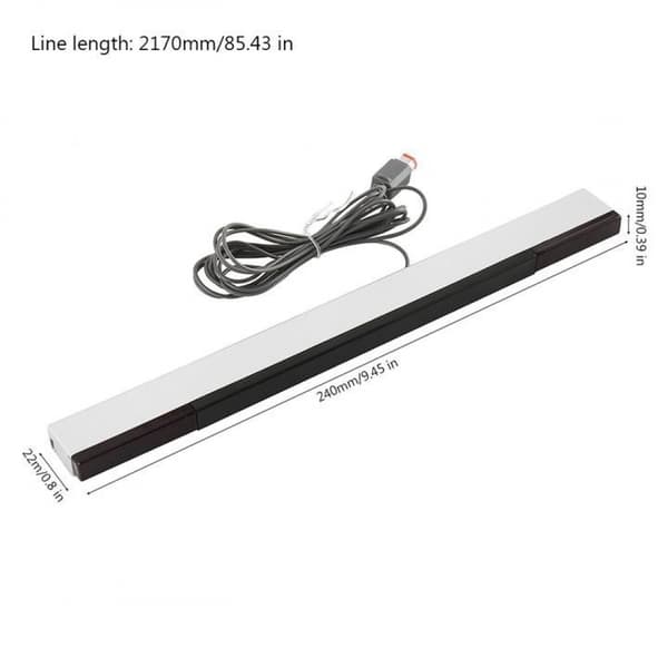 Populært videospilltilbehør Wii Sensor Bar PP kablet infrarød sensor bar