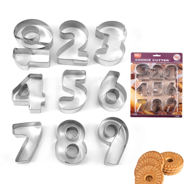 Westmark 35382280 Cookie Cutter Numbers 0-9, Professional