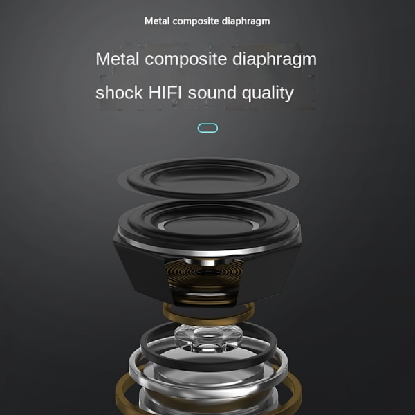 Bärbar trådlös Bluetooth-högtalare TWS IPX7 Vattentät Ultra Mini Bluetooth-högtalare Gul Liten Högtalarlåda Metallkropp