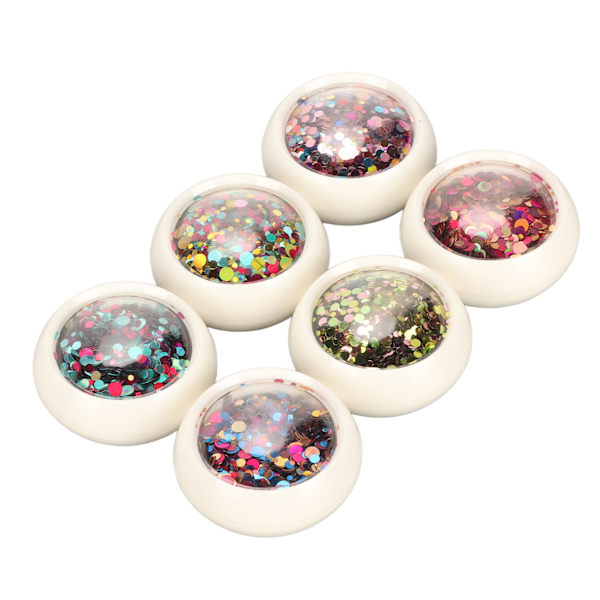 6 lådor nagelkonst glitter paljetter färgglada runda nagelglitter paljetter för DIY nagelkonst dekoration