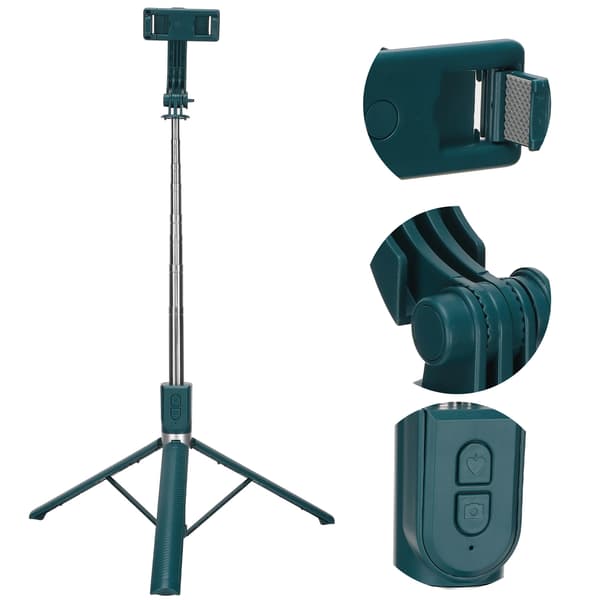 Selfie Stick Stativ Sammenleggbar Rustfritt Stål ABS Stabil 360° Multi Vinkel Skudd Trådløs Selfie Stick for IOS for Android