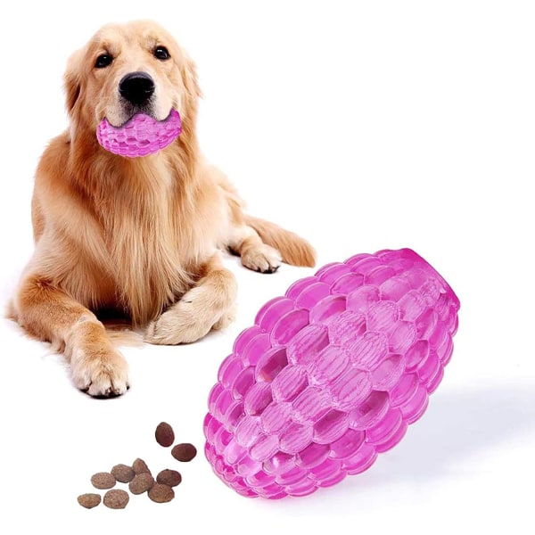 Hundleksaker för aggressiva tuggare Slitstarka hundbollsleksaker High Bounce Treat Dispensering Hundtuggleksaker gjorda med TPE-gummi