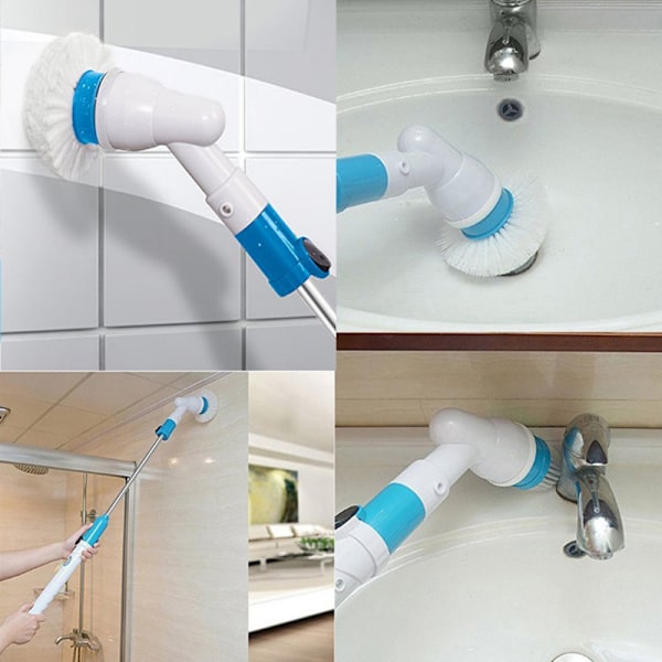 Turbo Scrub Multifunktion Elektriske Børster Trådløs Opladning Elektrisk Langskaftet Rengøringsbørste Husholdnings Rengøringsværktøjer
