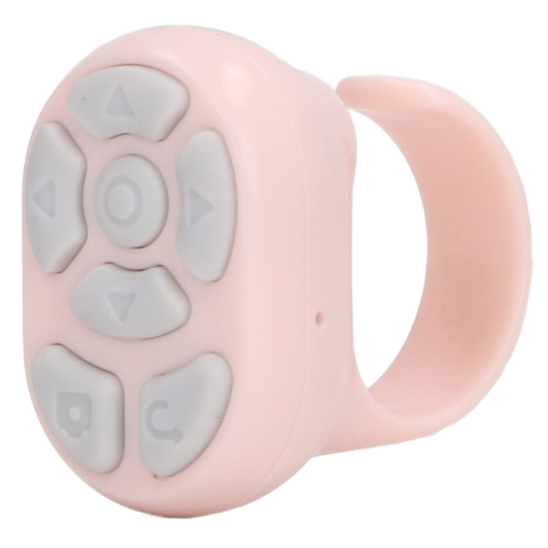 Bluetooth-fjärrkontroll Sidsvängare Fjärrkontroll Ring Clicker för Mobil Selfie Video Watch Novel Rosa