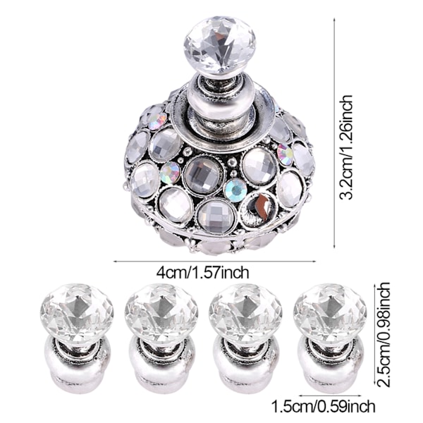 Magnetisk nagelspetsövningsställ bas lotus hållare nagelkonst display manikyrverktyg (silver)
