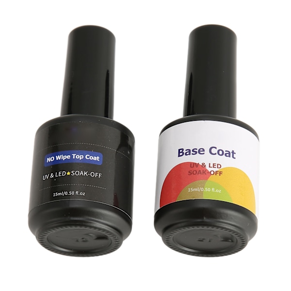 Kynsilakan Top Coat ja Base Coat Setti - Ammattimainen Kynsi Salonki, Pitkäkestoinen Kiilto, Selkeä Kynsi Taide Base ja Top Coat