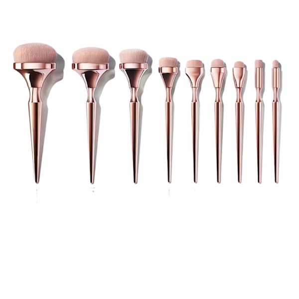 Makeup-børste sæt - 9 stk. Premium syntetisk foundation concealer eyeliner øjenbryn Contour make up børste sæt til kvinder