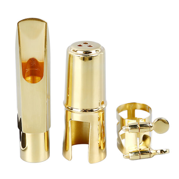 Alto Saxofon Munstycke Guld Färg Metall Multifunktionell Sax Munstycke Kit för Övning 6C