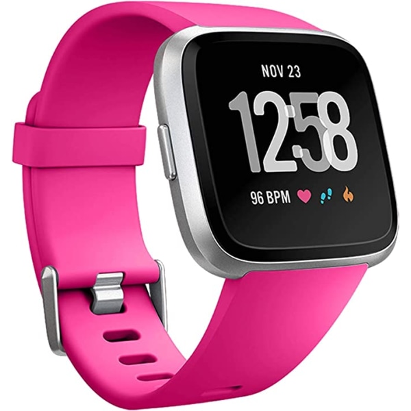 Älykellon ranneke sopii Fitbit versa älykellolle, versa 2 ja versa Lite se -kelloille naisille ja miehille (Rose Pink-L)