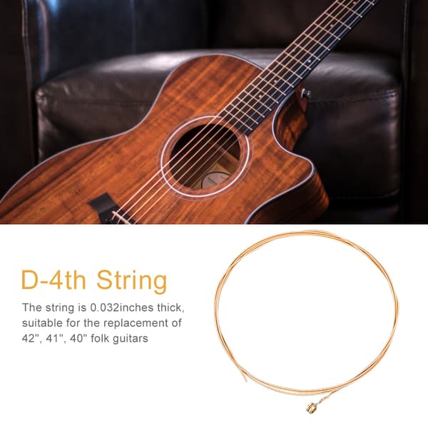 D-4th 032 Fosforbrons Sår Hexagonal Stålkärna Akustisk Gitarr Enstaka Sträng