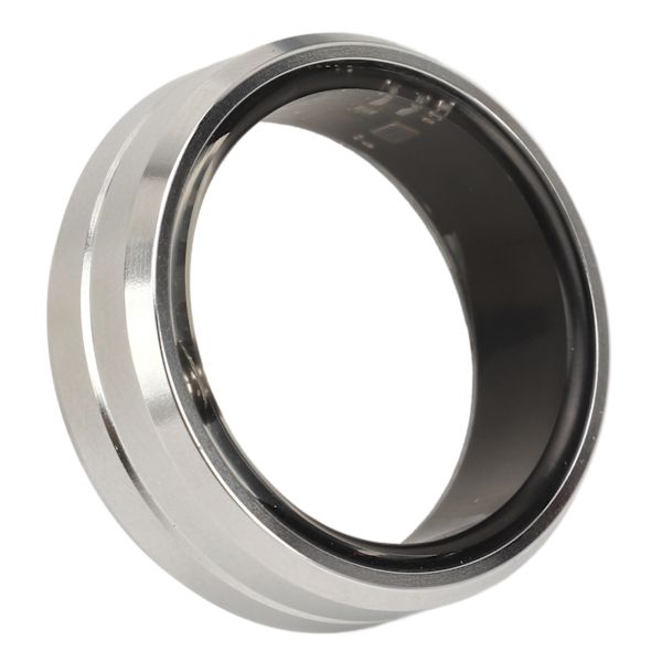 Smart Health Ring Fitness Tracker Bluetooth för sömnövervakning Stegräknare Hälsospårning IP68 Vattentät för Android för IOS Silver Storlek 9