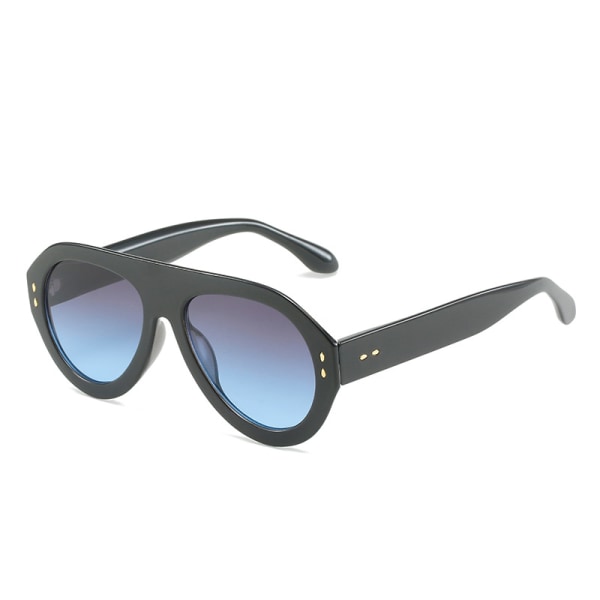 Klassiske runde solbriller til kvinder og mænd - Trendy oversized nuancer Retro Vintage Sunnies
