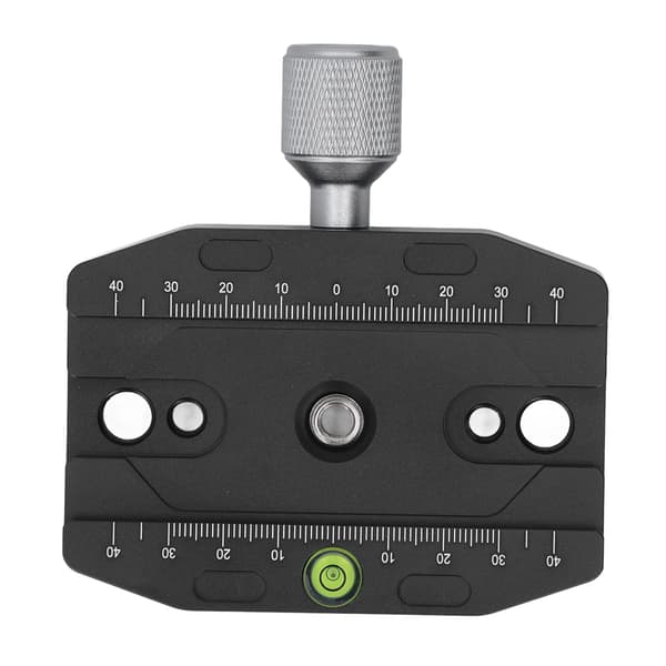 Quick Release Klemmeplade Aluminiumlegering Kameraadapterplade til Kamerastativhoved
