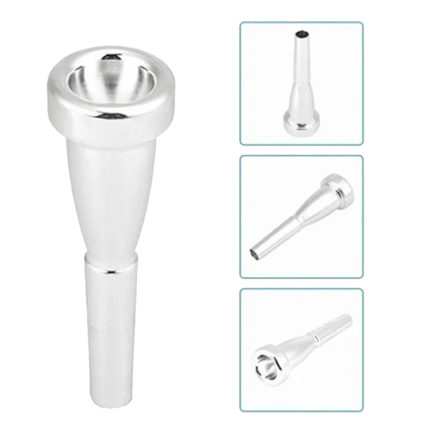Trompetmundstykke 3C Horn Dyse Metal Professionel Udskiftning Musikinstrument Tilbehør Sølv