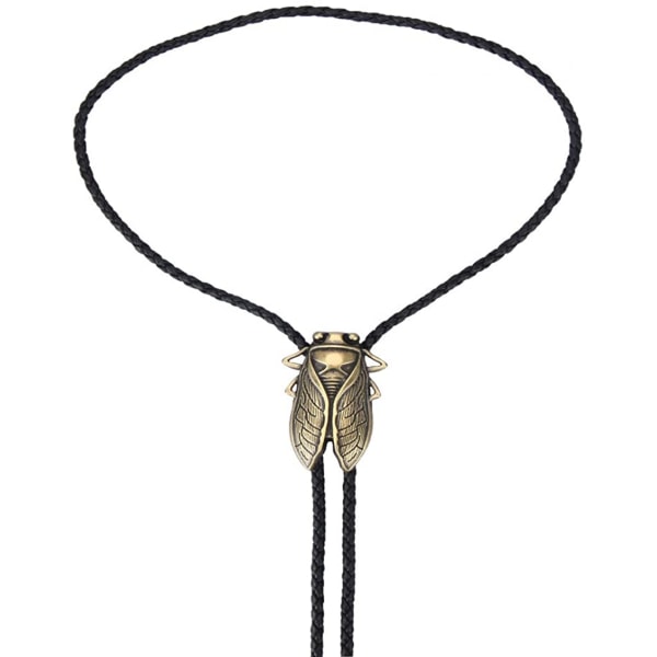 Bolo slips- Handgjorda Western Cowboy Svart Vintage Cicada hänge för kvinnor, män