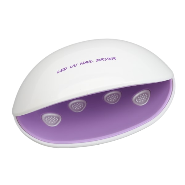 LED Negle Gel Polish Tørrer Skalformet 12stk Lyschips 180 Grader Tørring Negle Hærdende Lampe Lilla