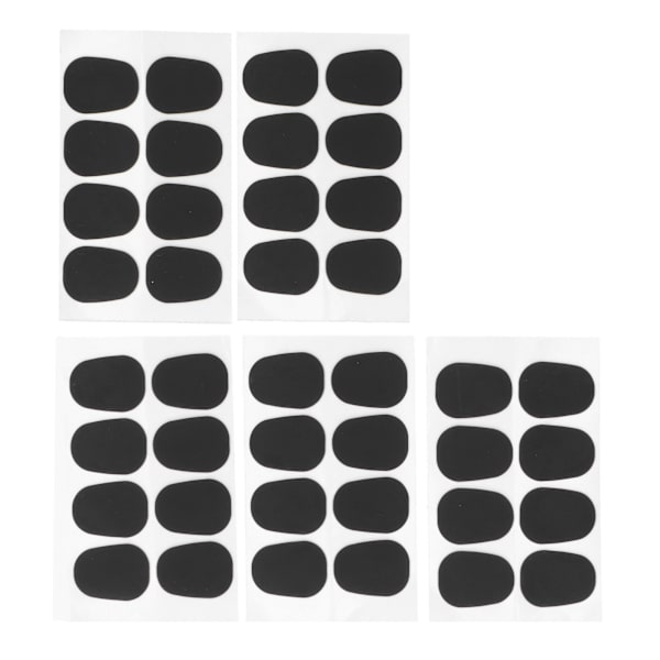 40 stk. Mundstykkepuder Patches Pads Tilbehør til Alt/Tenor Saxofon Klarinet Sort 0,5 mm