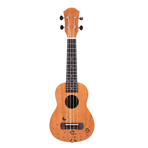 Bærbar og holdbar 21\" Astronaut Design Mahogni Sopran Ukulele Gave