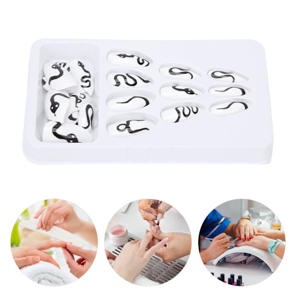 24 st falska naglar, full täckning, långa, färgglada, konstgjorda naglar för DIY-nagelkonst, salong N11