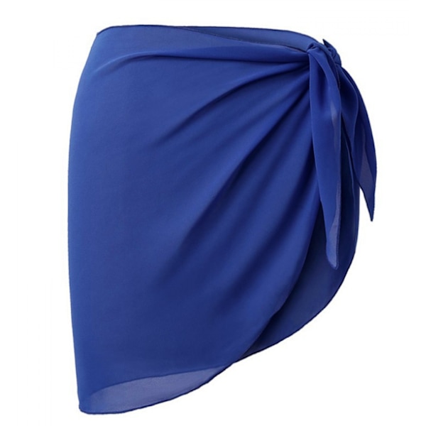 Kvinnors baddräkt omslag sommar strand wrap kjol badkläder bikini omslag (blå)