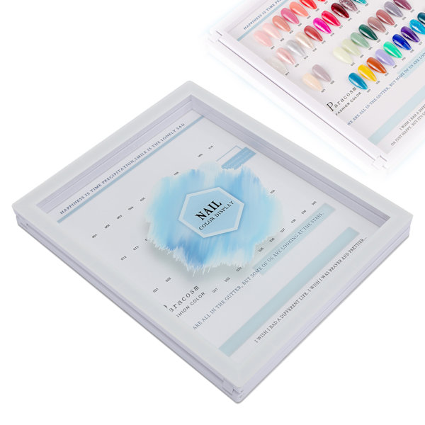 40 färger nagellack gelpolering display diagram hem salong bärbar nagelspets färgkort bok