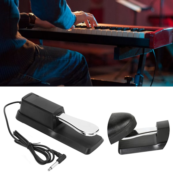 Universal Sustain Pedal Instrumenttillbehör för Elektriskt Piano MIDI Keyboard Synthesizer